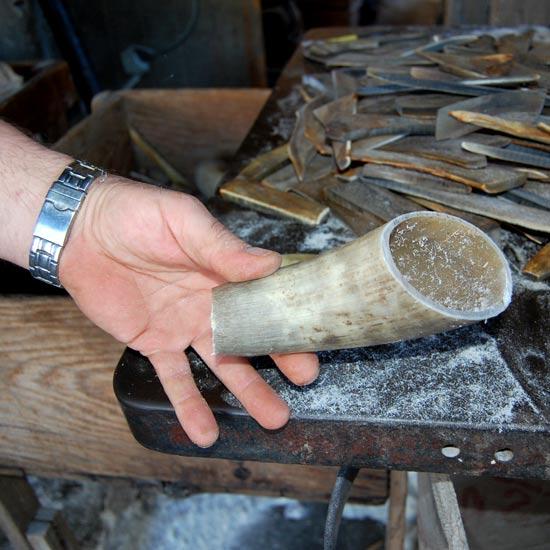 Peigne afro corne véritable fabrication artisanale Ariège La