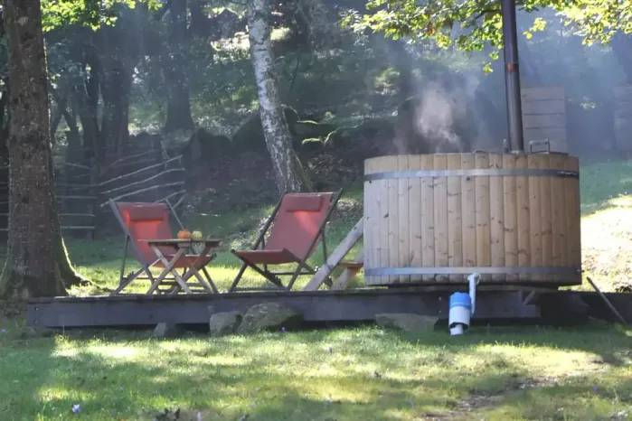 Le bain finlandais des cabanes de Pyrène