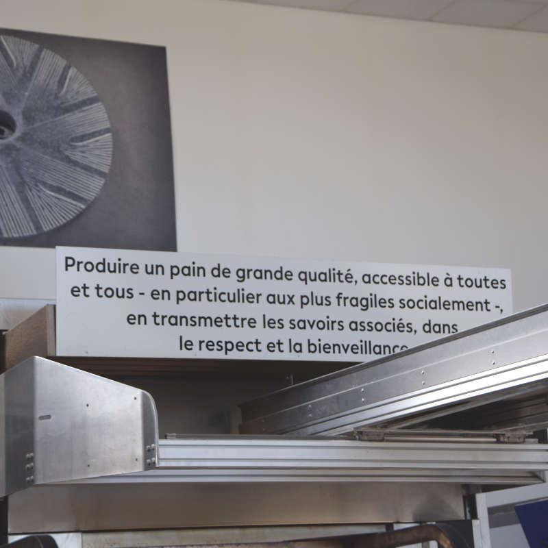 La devise de la boulangerie est dans le fournil