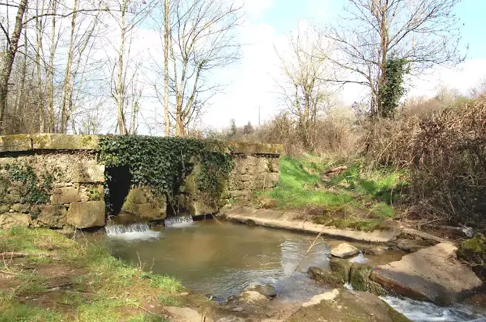 Un lavoir sur l'Autise sur la randonnée à Ardin