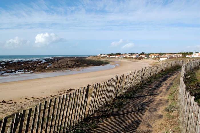 La plage  de Brétignolles-sur-Mer en Vendée