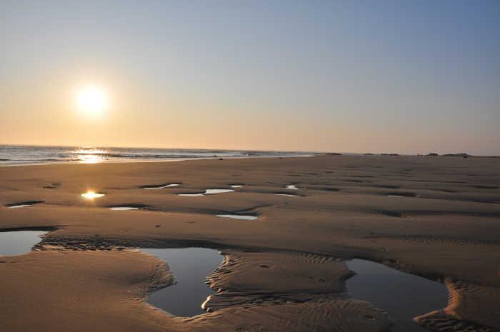 Plage du cap Ferret face à l'océan Atlantique en région Aquitaine